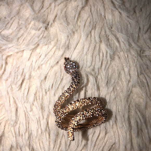 Rose Gold Crystal Snake Ring (NEW) - Picture 2 of 6